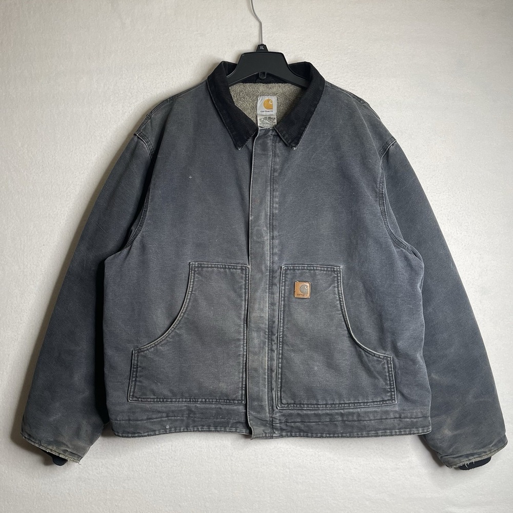 Vintage Carhartt Detroit Jacket J164 PTL Sherpa Lined Petrol Size Men's 2XL